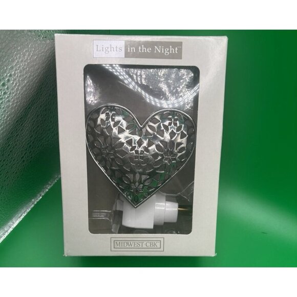 Ganz Lights in the night Nightlight Heart Metal Heart Plastic Base - Picture 1 of 5